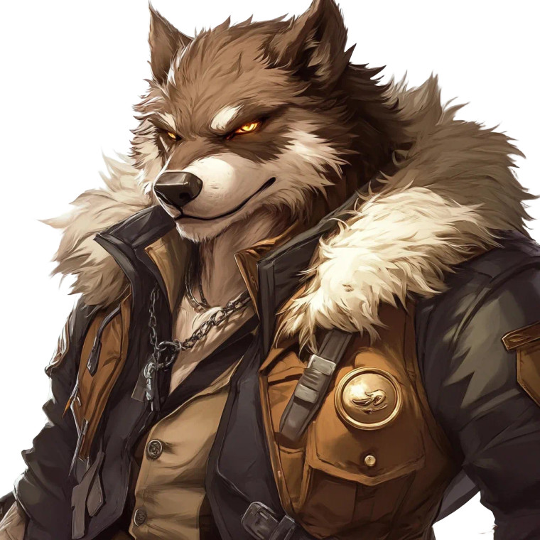 Brown Werewolf Vinyl Car Decal Sticker – Waterproof & UV-Resistant 8"