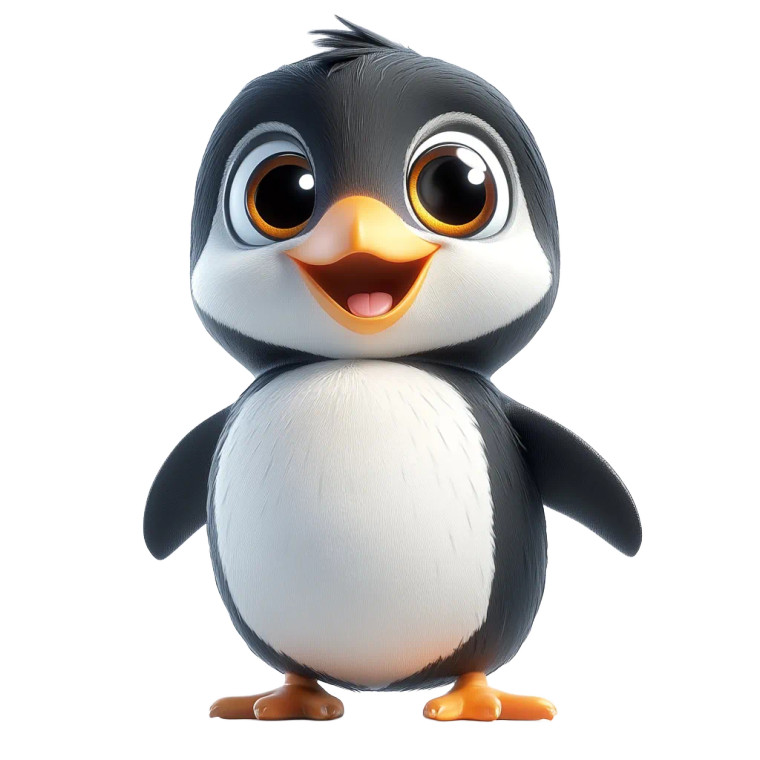 Happy Penguin Vinyl Car Decal Sticker – Waterproof & UV-Resistant 8"