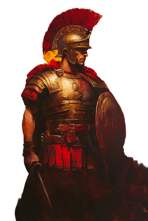 Roman Centurion Portrait V2 Vinyl Car Decal Sticker – Waterproof & UV-Resistant 8"