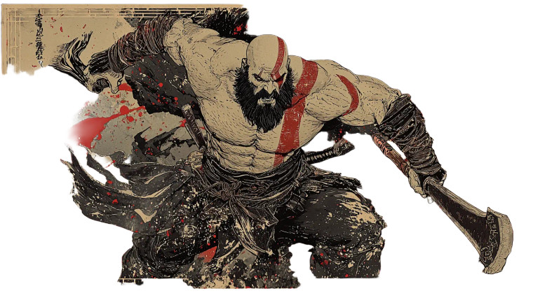 Kratos Vs Minotaur Vinyl Car Decal Sticker – Waterproof & UV-Resistant 8"