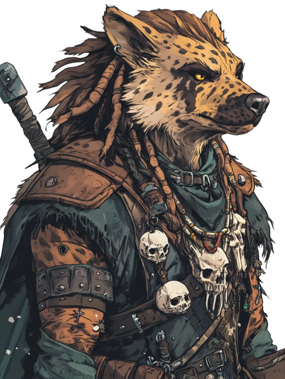 Gnoll Witch Portrait Vinyl Car Decal Sticker – Waterproof & UV-Resistant 8"