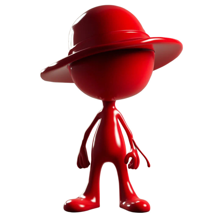 Red Stickman Character Vinyl Car Decal Sticker – Waterproof & UV-Resistant 8"