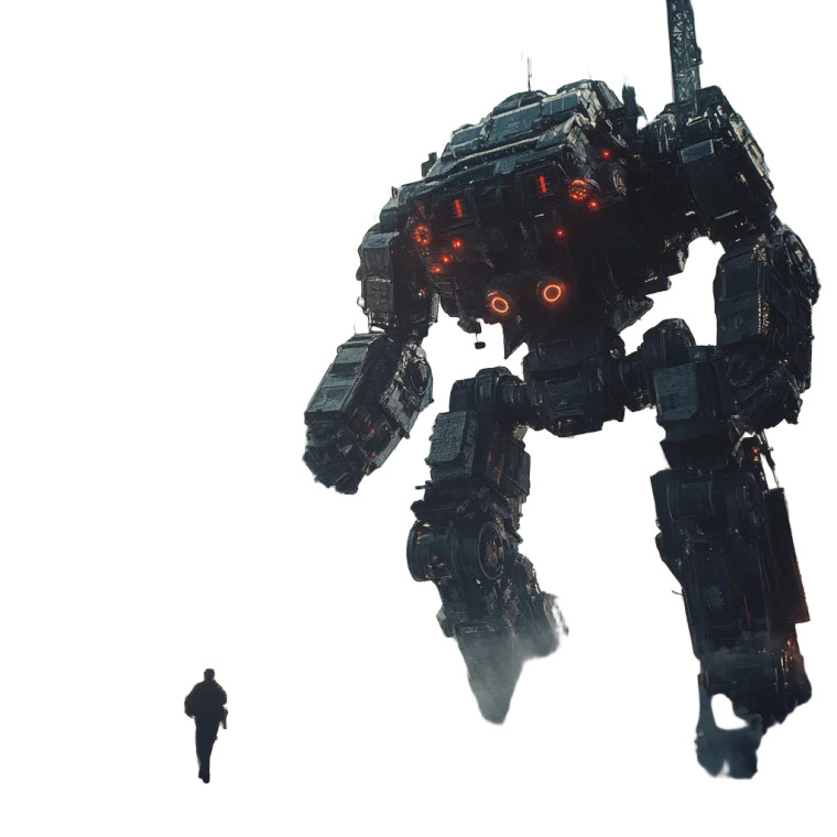 Giant Fighting Robots Vinyl Car Decal Sticker – Waterproof & UV-Resistant 8"