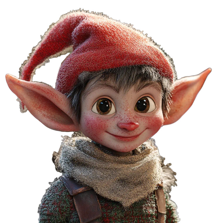 Friendly Christmas Elf Vinyl Car Decal Sticker – Waterproof & UV-Resistant 8"