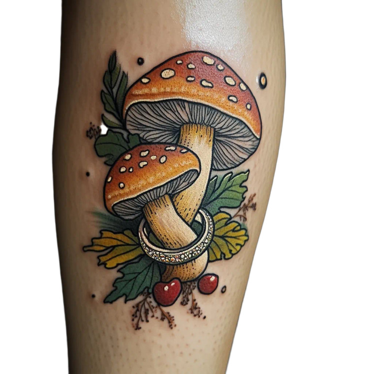 Psychedelic Wedding Tattoo Vinyl Car Decal Sticker – Waterproof & UV-Resistant 8"