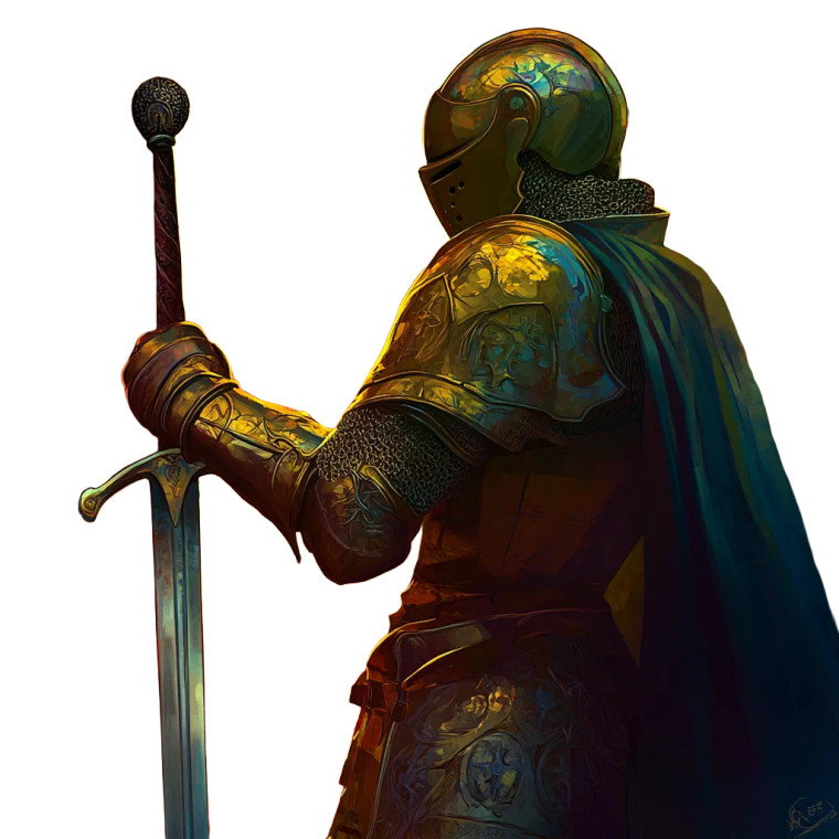 Illuminated Knight Vinyl Car Decal Sticker – Waterproof & UV-Resistant 8"