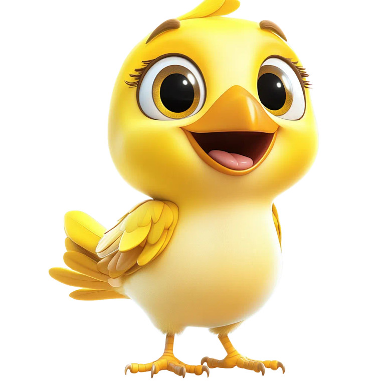 Smiling Bird Animation Vinyl Car Decal Sticker – Waterproof & UV-Resistant 8"