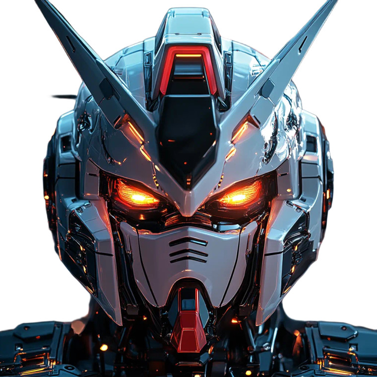 Gundam Head Close-Up V2 Vinyl Car Decal Sticker – Waterproof & UV-Resistant 8"