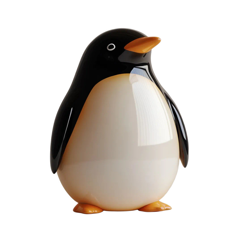 Cute Penguin Icon Vinyl Car Decal Sticker – Waterproof & UV-Resistant 8"