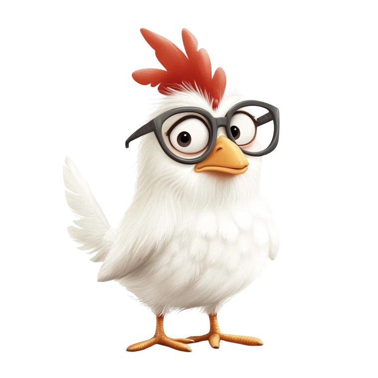 Fighting Cartoon Chicken Vinyl Car Decal Sticker – Waterproof & UV-Resistant 8"