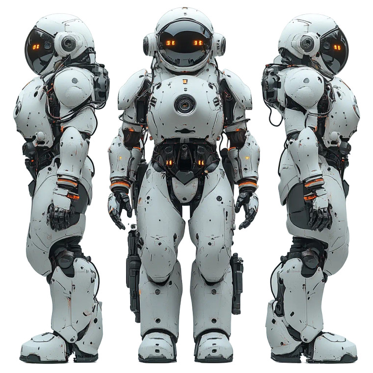 Interstellar Mecha Robot Vinyl Car Decal Sticker – Waterproof & UV-Resistant 8"