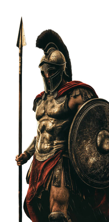 Ancient Greek Warrior V15 Vinyl Car Decal Sticker – Waterproof & UV-Resistant 8"