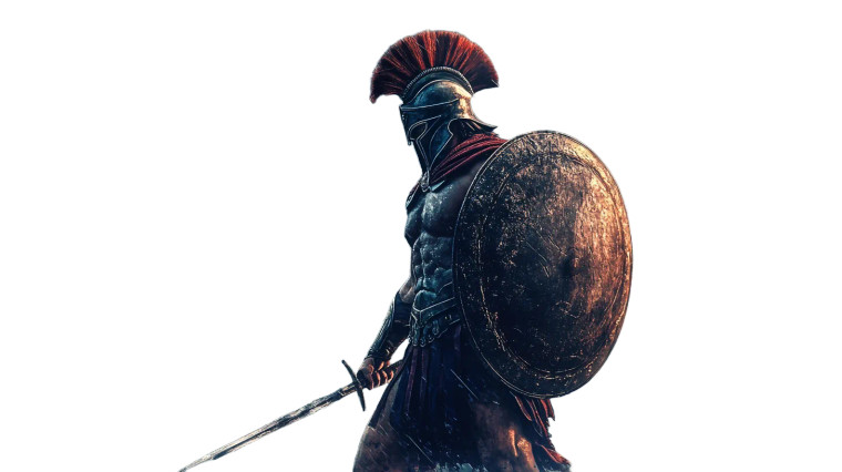 Defiant Greek Hoplite Vinyl Car Decal Sticker – Waterproof & UV-Resistant 8"