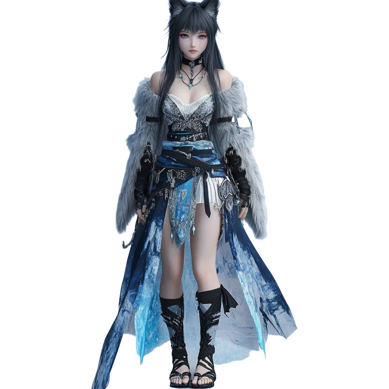 Fantasy Archer Girl Vinyl Car Decal Sticker – Waterproof & UV-Resistant 8"