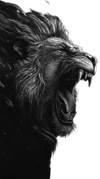 Angry Lion Art V2 Vinyl Car Decal Sticker – Waterproof & UV-Resistant 8"