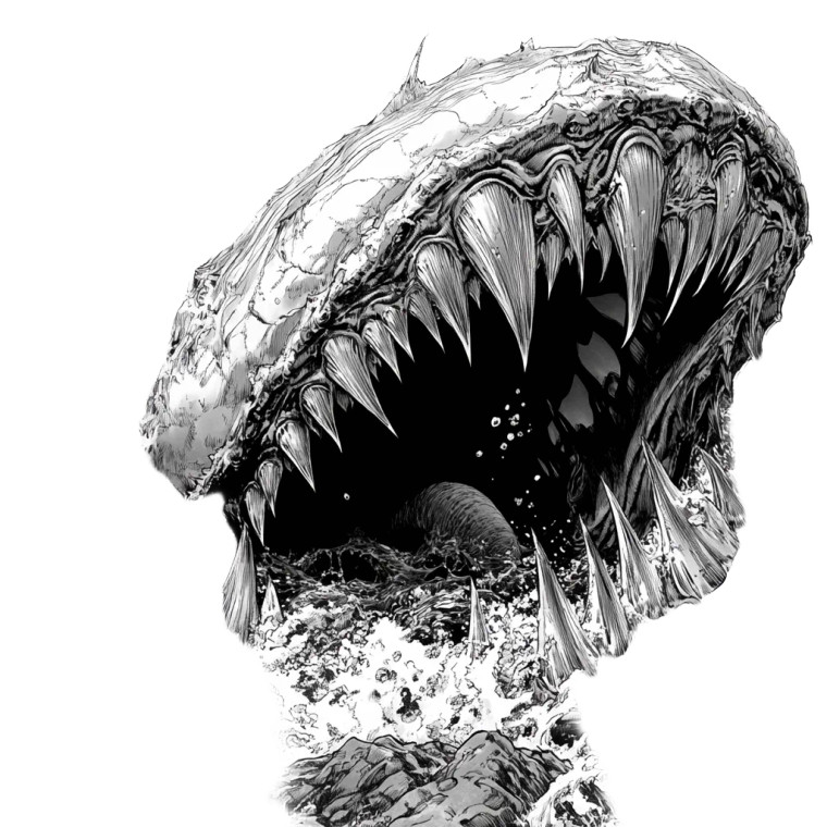 Clam Monster Manga Vinyl Car Decal Sticker – Waterproof & UV-Resistant 8"