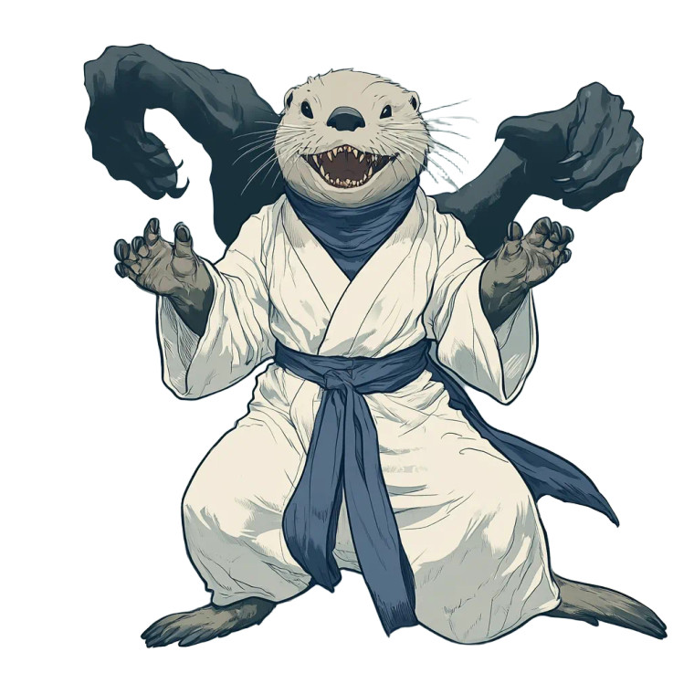 Evil Sea Otter Vinyl Car Decal Sticker – Waterproof & UV-Resistant 8"