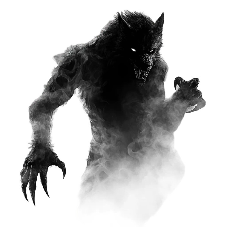 Shadow Werewolf Nightmare Vinyl Car Decal Sticker – Waterproof & UV-Resistant 8"