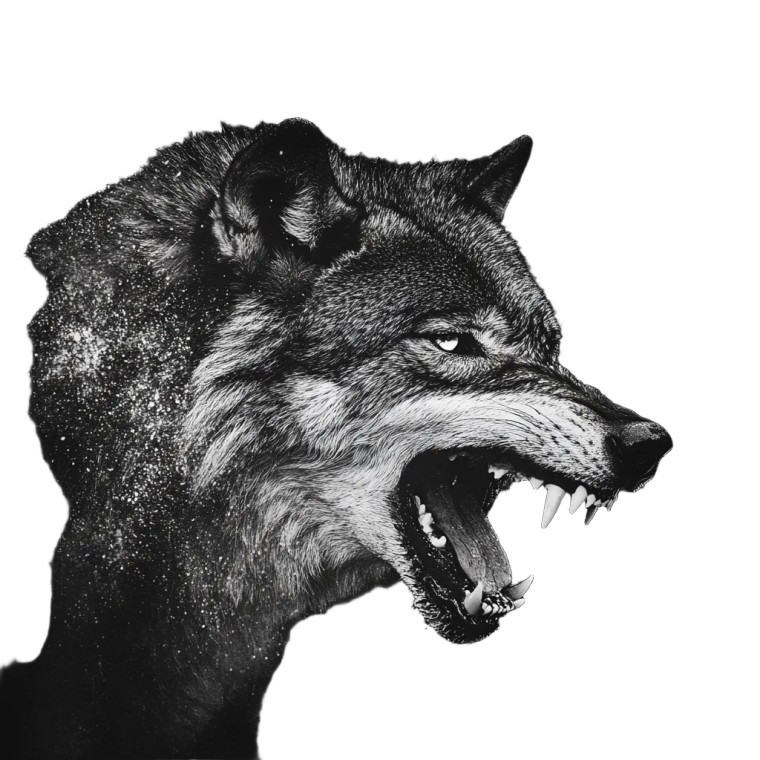 Snarling Wolf V17 Vinyl Car Decal Sticker – Waterproof & UV-Resistant 8"