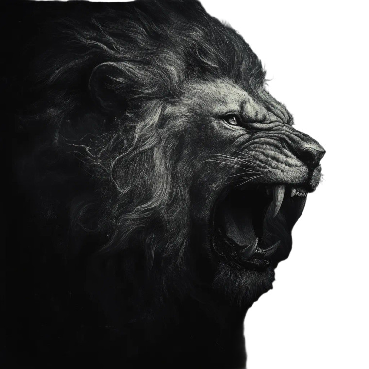 Fierce Lion V2 Vinyl Car Decal Sticker – Waterproof & UV-Resistant 8"