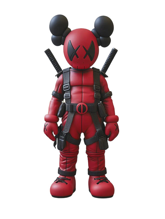 Kaws Deadpool Figure Vinyl Car Decal Sticker – Waterproof & UV-Resistant 8"