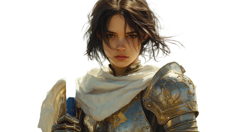 Medieval Warrior Angel Vinyl Car Decal Sticker – Waterproof & UV-Resistant 8"