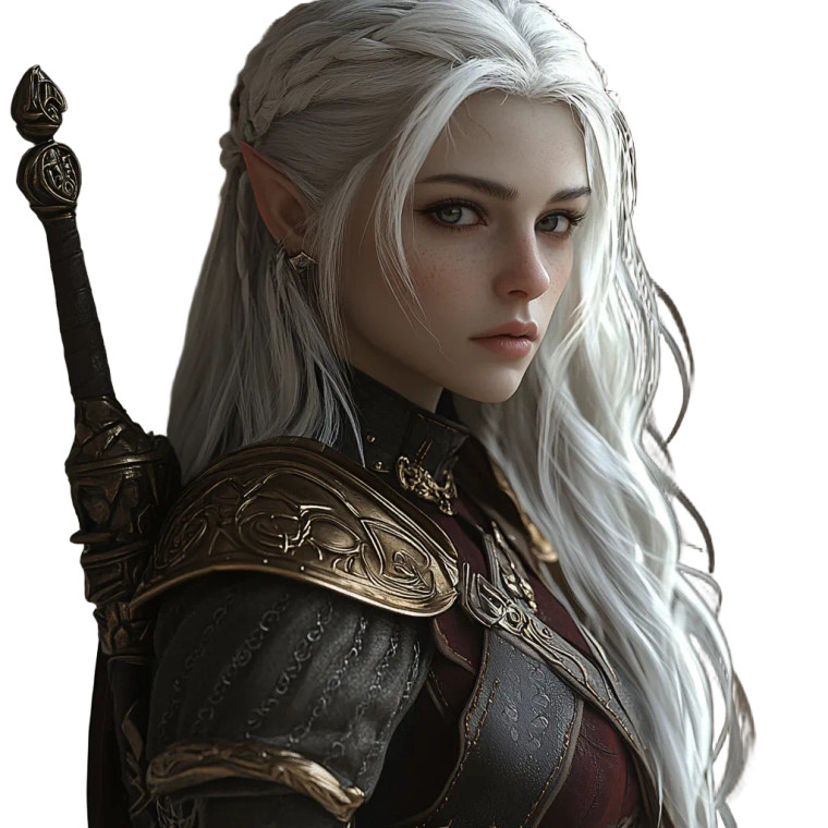 Mature Elf Cleric Vinyl Car Decal Sticker – Waterproof & UV-Resistant 8"