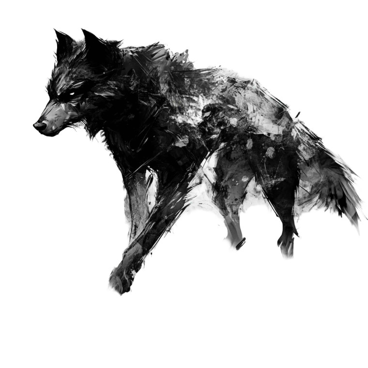 Aggressive Wolf Art V2 Vinyl Car Decal Sticker – Waterproof & UV-Resistant 8"