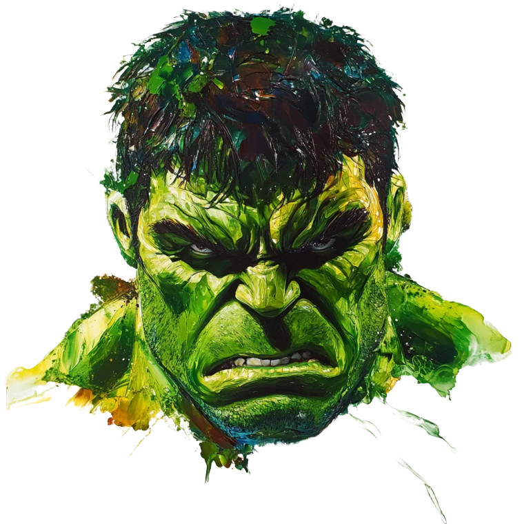 Hulk Head Portrait Vinyl Car Decal Sticker – Waterproof & UV-Resistant 8"