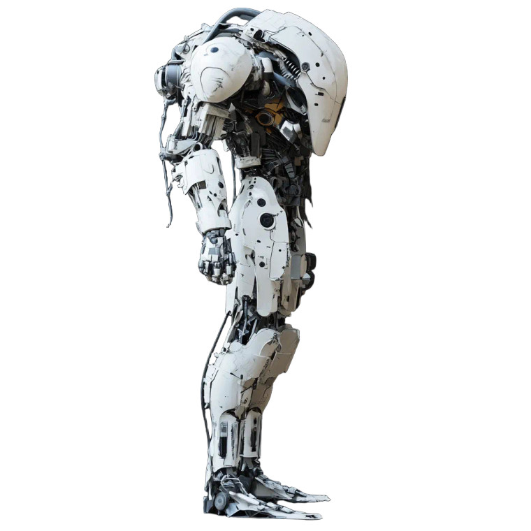 Tall Mecha Robot Vinyl Car Decal Sticker – Waterproof & UV-Resistant 8"