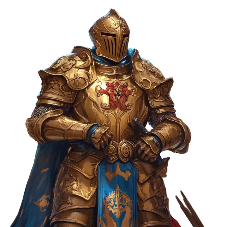 Golden Knight V4 Vinyl Car Decal Sticker – Waterproof & UV-Resistant 8"