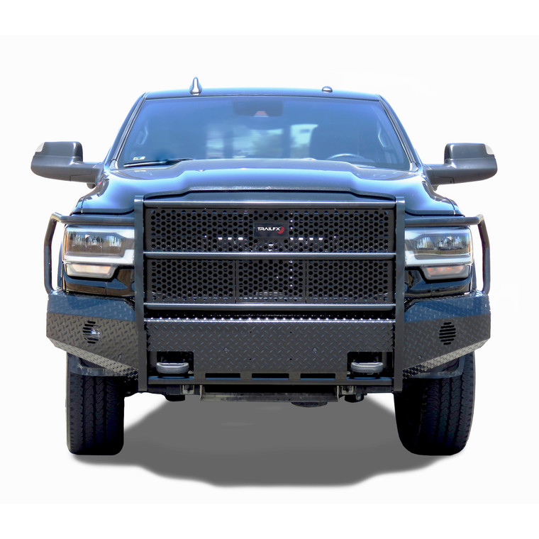 Upgrade Your Ram 2500|3500 with TFX Full Replacement Bumper | Gloss Black Steel Design | Direct Fit | OEM Hardware Compatible