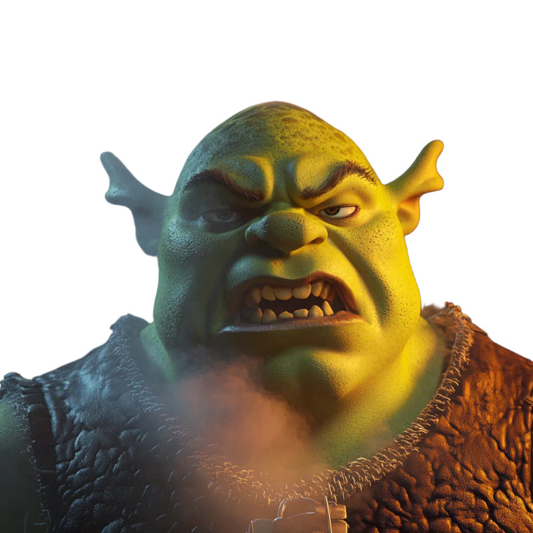 Enraged Shrek Vinyl Car Decal Sticker – Waterproof & UV-Resistant 8"