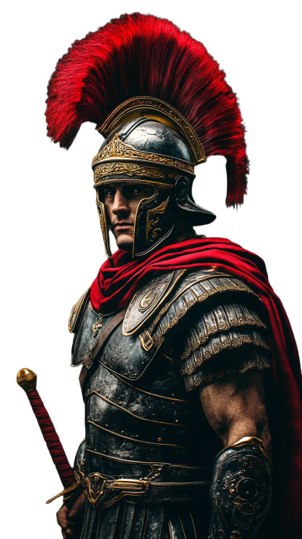 Roman Soldier Portrait Vinyl Car Decal Sticker – Waterproof & UV-Resistant 8"