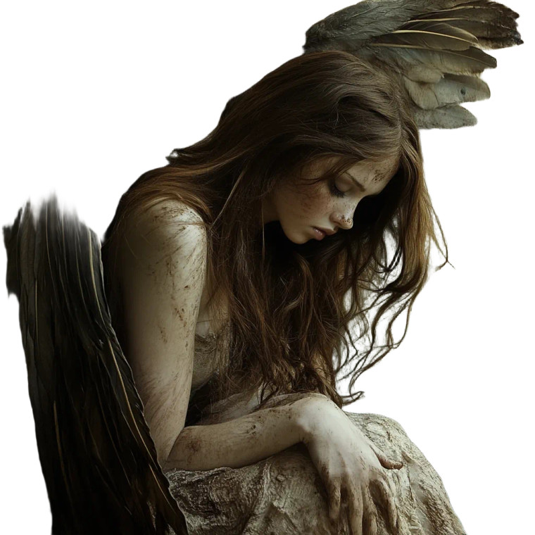 Angel Girl Vinyl Car Decal Sticker – Waterproof & UV-Resistant 8"