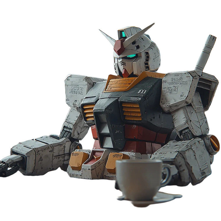 Office Gundam Vinyl Car Decal Sticker – Waterproof & UV-Resistant 8"