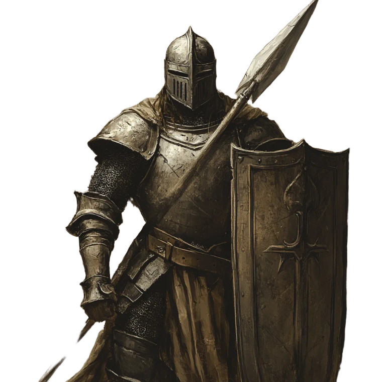 Paladin In Armor V2 Vinyl Car Decal Sticker – Waterproof & UV-Resistant 8"