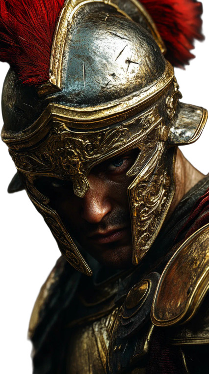 Roman Soldier Helmet Vinyl Car Decal Sticker – Waterproof & UV-Resistant 8"