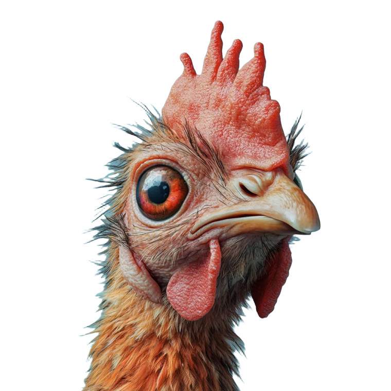 Ugly Chicken Meme Vinyl Car Decal Sticker – Waterproof & UV-Resistant 8"