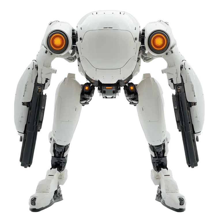 Hover Jet Robot Vinyl Car Decal Sticker – Waterproof & UV-Resistant 8"