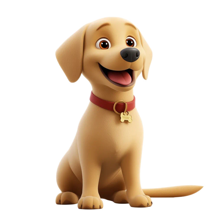 Pixar Labrador Dog Vinyl Car Decal Sticker – Waterproof & UV-Resistant 8"