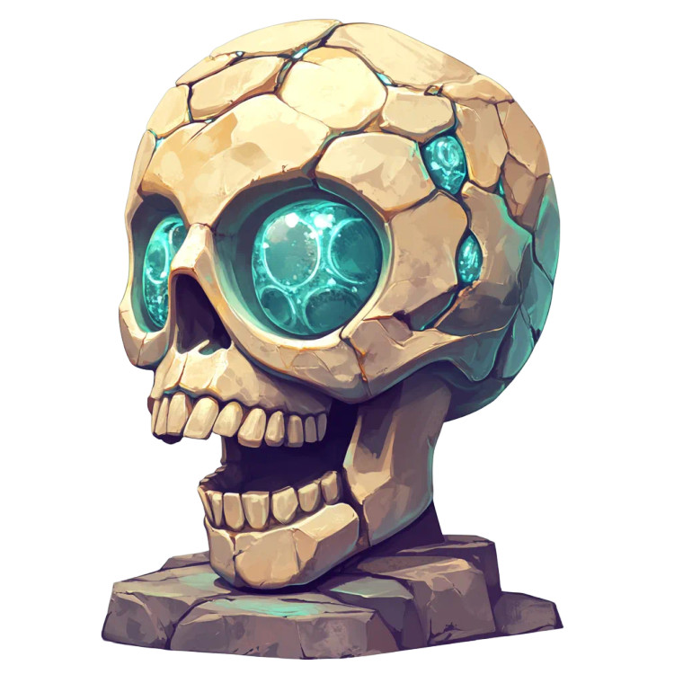 Maya Relic Skull Vinyl Car Decal Sticker – Waterproof & UV-Resistant 8"
