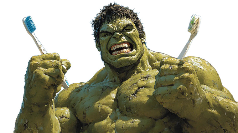 Hulk Brushes Teeth Vinyl Car Decal Sticker – Waterproof & UV-Resistant 8"
