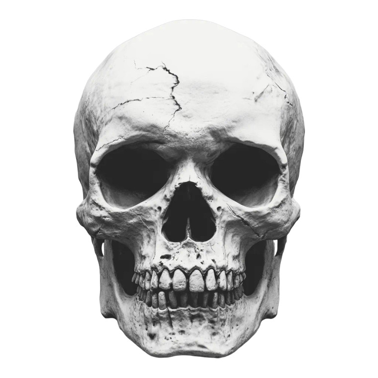 Realistic Skull V7 Vinyl Car Decal Sticker – Waterproof & UV-Resistant 8"