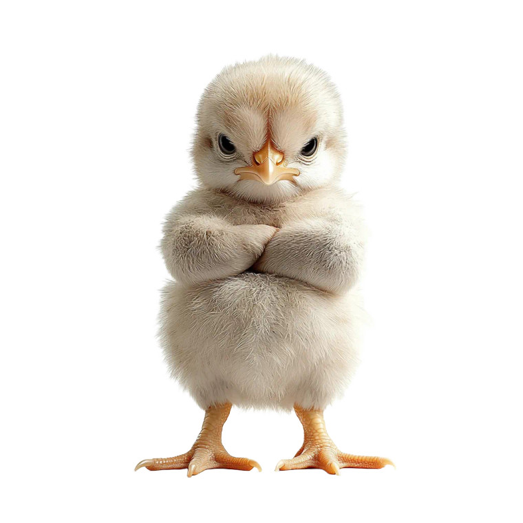 Angry Baby Chicken V2 Vinyl Car Decal Sticker – Waterproof & UV-Resistant 8"