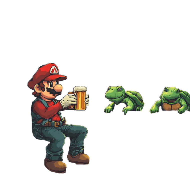 Pixel Mario Party Vinyl Car Decal Sticker – Waterproof & UV-Resistant 8"
