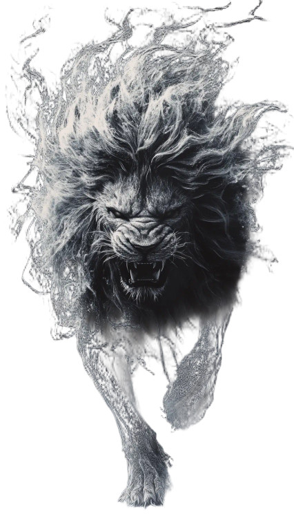 Evil Ice Mage Lion Vinyl Car Decal Sticker – Waterproof & UV-Resistant 8"