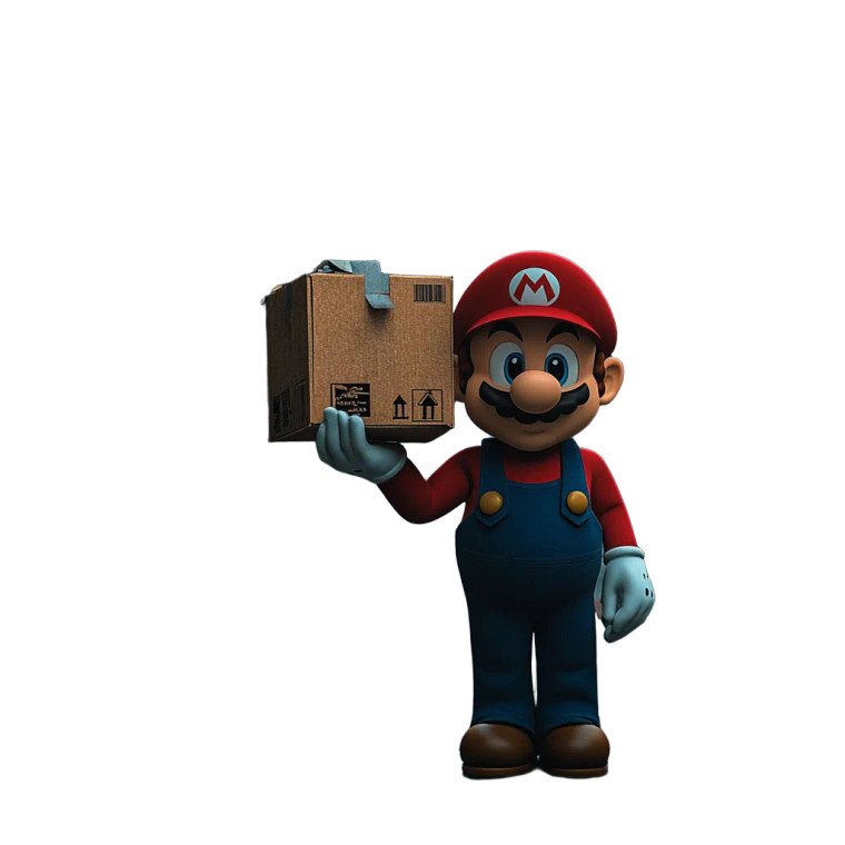Mario With Box Vinyl Car Decal Sticker – Waterproof & UV-Resistant 8"