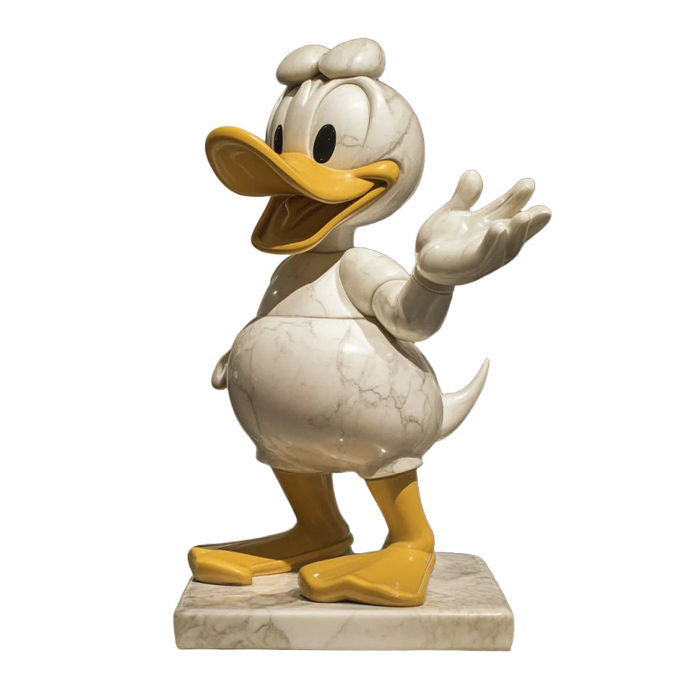 Marble Donald Duck Vinyl Car Decal Sticker – Waterproof & UV-Resistant 8"