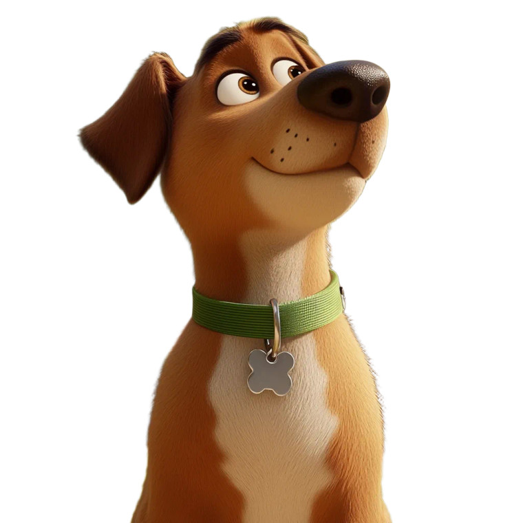 Animated Muscular Dog Vinyl Car Decal Sticker – Waterproof & UV-Resistant 8"